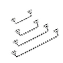 14G Internally Threaded Staple Surface Barbell  Prong Set CZ Titanium ASTM F136 Piercing